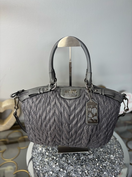 Coach Handbags - Coach 2011 Madison 70th Anniversary Quilted Chevron Nylon Satchel EUC